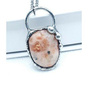Sunstone crystal necklace handmade